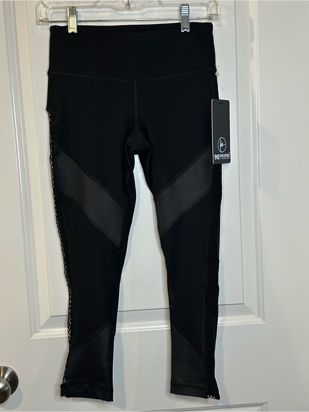 90 Degree by Reflex High Waist Mesh Panel Leggings | XS | NWT